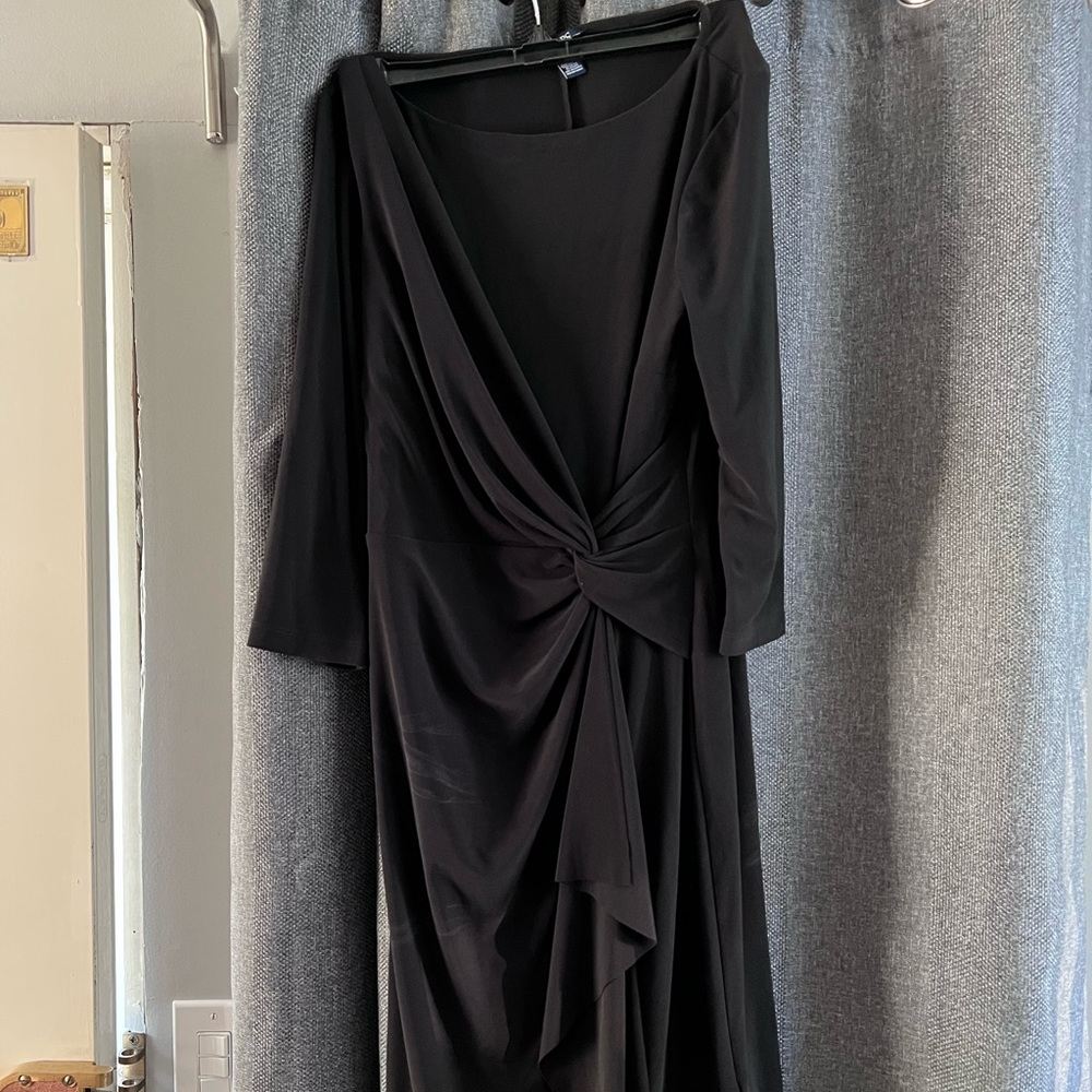 Womens Black Chaps Dress